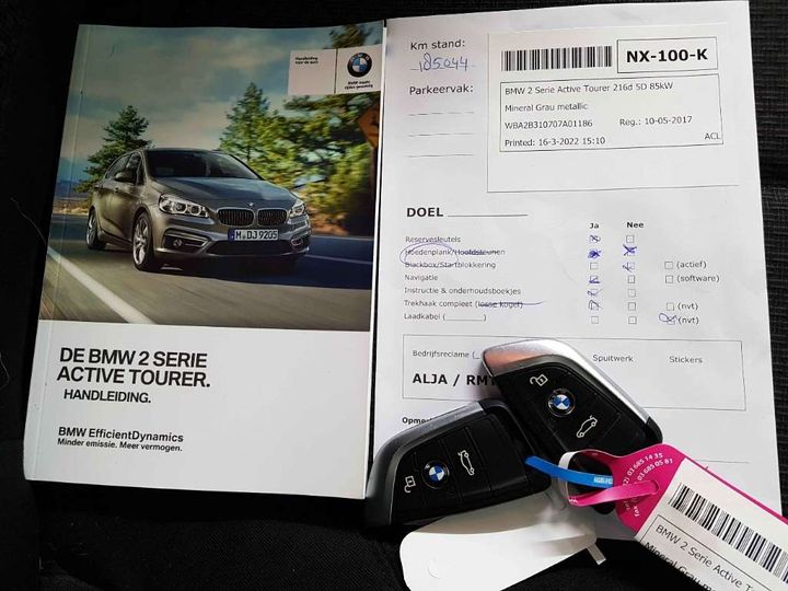 Photo 19 VIN: WBA2B310707A01186 - BMW 2 SERIE ACTIVE TOURER 