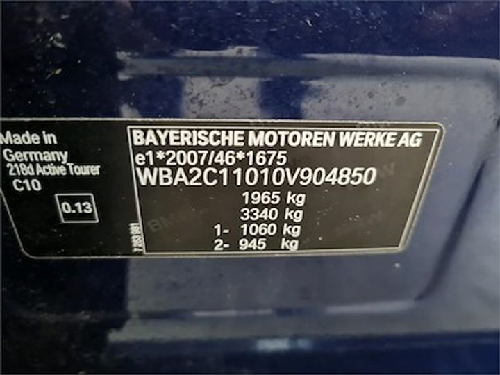 Photo 11 VIN: WBA2C11010V904850 - BMW 2 ACTIVE TOURER DIESEL 