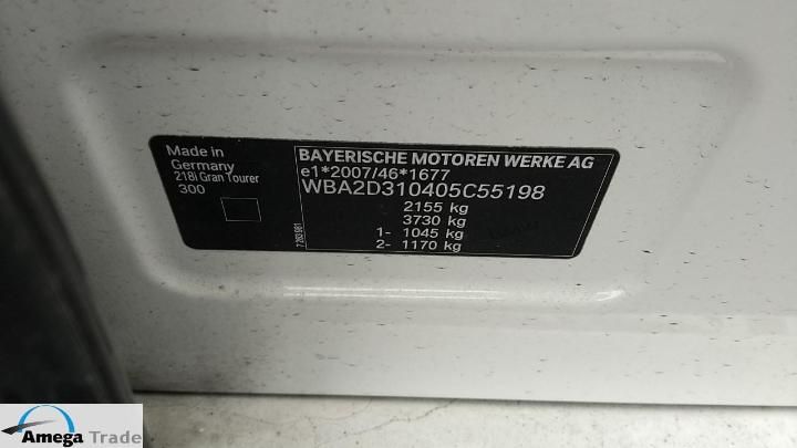 Photo 10 VIN: WBA2D310405C55198 - BMW 218I GRAN TOURER 