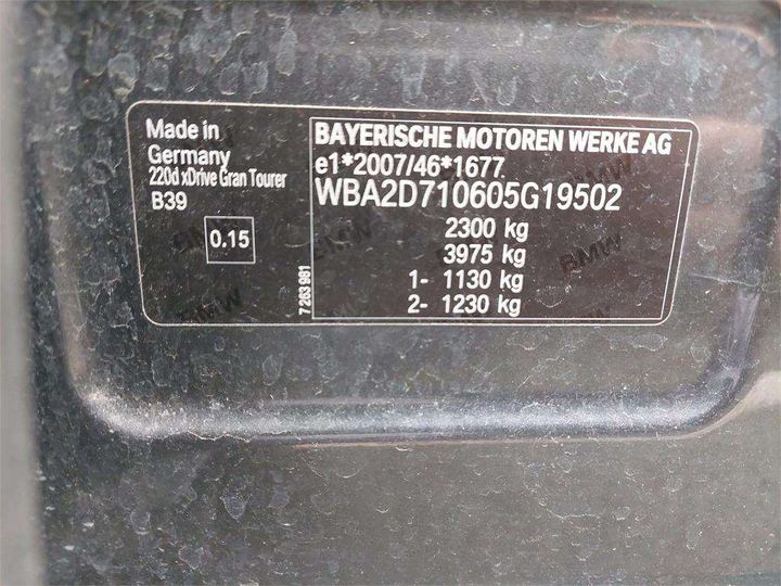 Photo 7 VIN: WBA2D710605G19502 - BMW SRIE 2 GRAN TOURER 