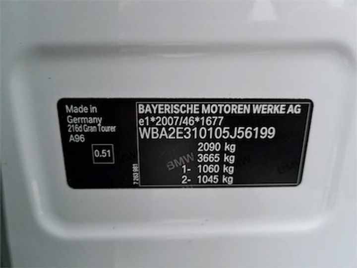 Photo 11 VIN: WBA2E310105J56199 - BMW 2 GRAN TOURER DIESEL 