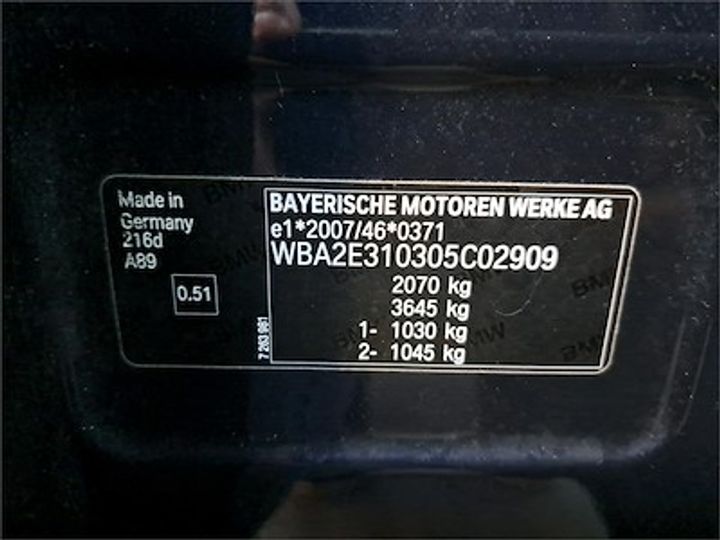 Photo 11 VIN: WBA2E310305C02909 - BMW 2 GRAN TOURER DIESEL 