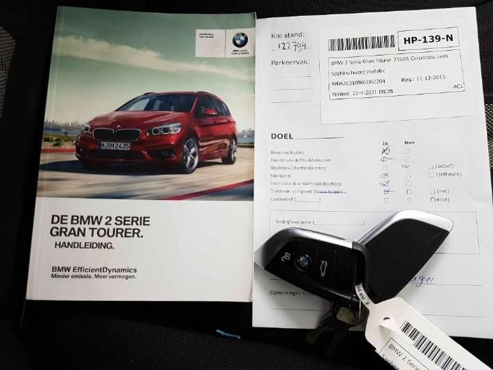 Photo 20 VIN: WBA2E310905D82204 - BMW 2 SERIE GRAN TOURER 