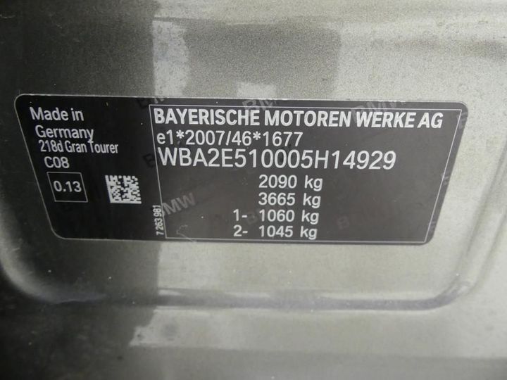 Photo 3 VIN: WBA2E510005H14929 - BMW 2 GRAN TOURER 