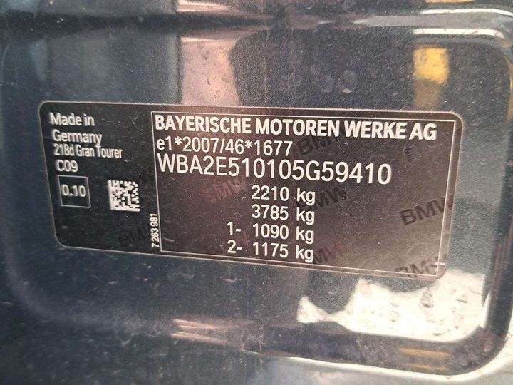 Photo 7 VIN: WBA2E510105G59410 - BMW SERIE 2 GRAN TOURER 