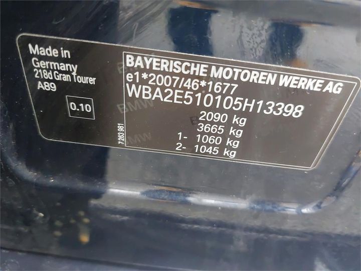 Photo 12 VIN: WBA2E510105H13398 - BMW SRIE 2 GRAN TOURER 