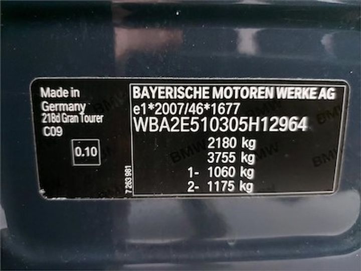 Photo 11 VIN: WBA2E510305H12964 - BMW 2 GRAN TOURER DIESEL 