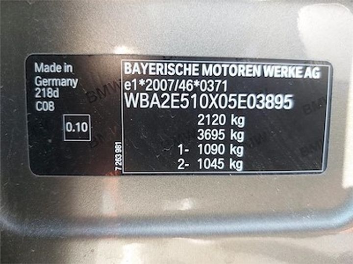 Photo 12 VIN: WBA2E510X05E03895 - BMW 2 GRAN TOURER DIESEL 