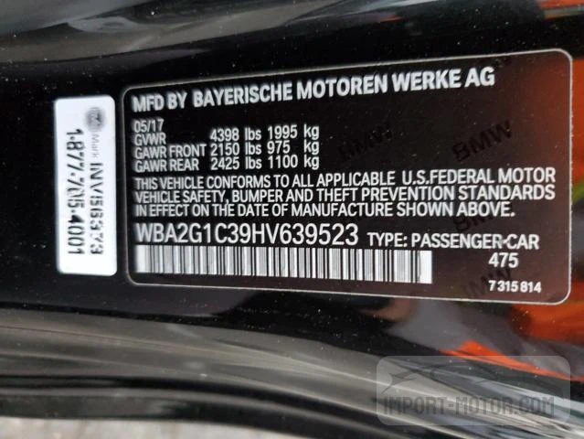 Photo 11 VIN: WBA2G1C39HV639523 - BMW 2ER 