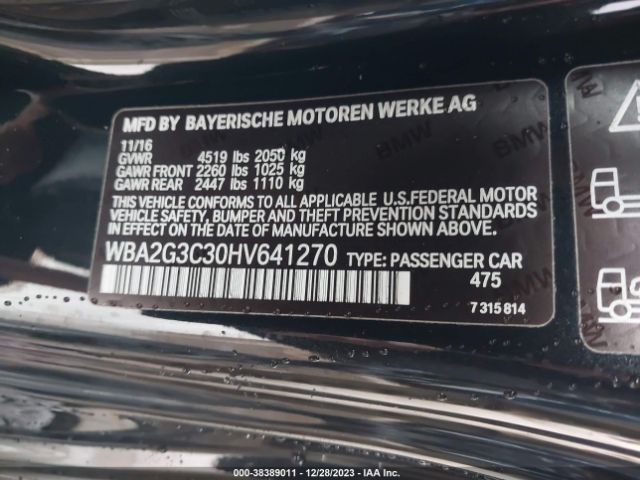 Photo 8 VIN: WBA2G3C30HV641270 - BMW M240I 