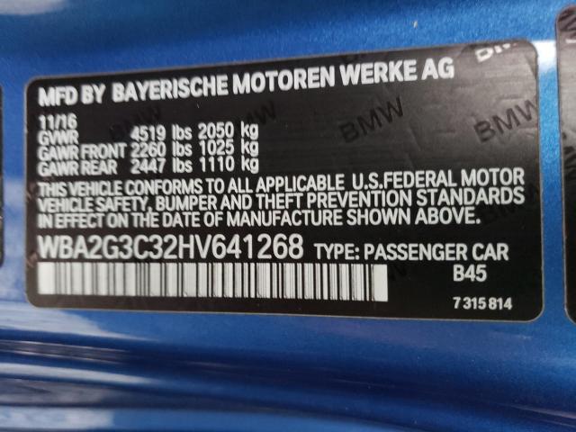 Photo 9 VIN: WBA2G3C32HV641268 - BMW M240I 