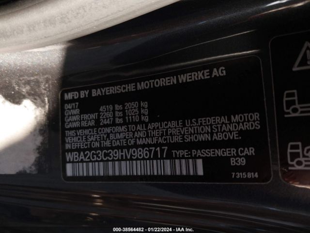 Photo 8 VIN: WBA2G3C39HV986717 - BMW M240I 