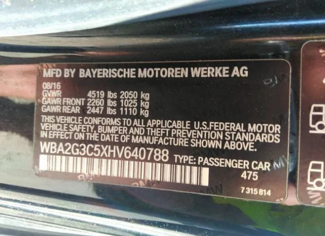 Photo 8 VIN: WBA2G3C5XHV640788 - BMW 2 SERIES 