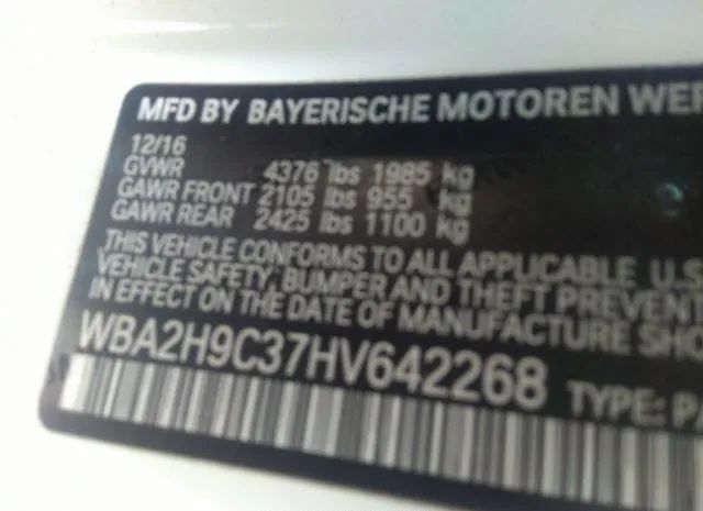 Photo 8 VIN: WBA2H9C37HV642268 - BMW 230I 