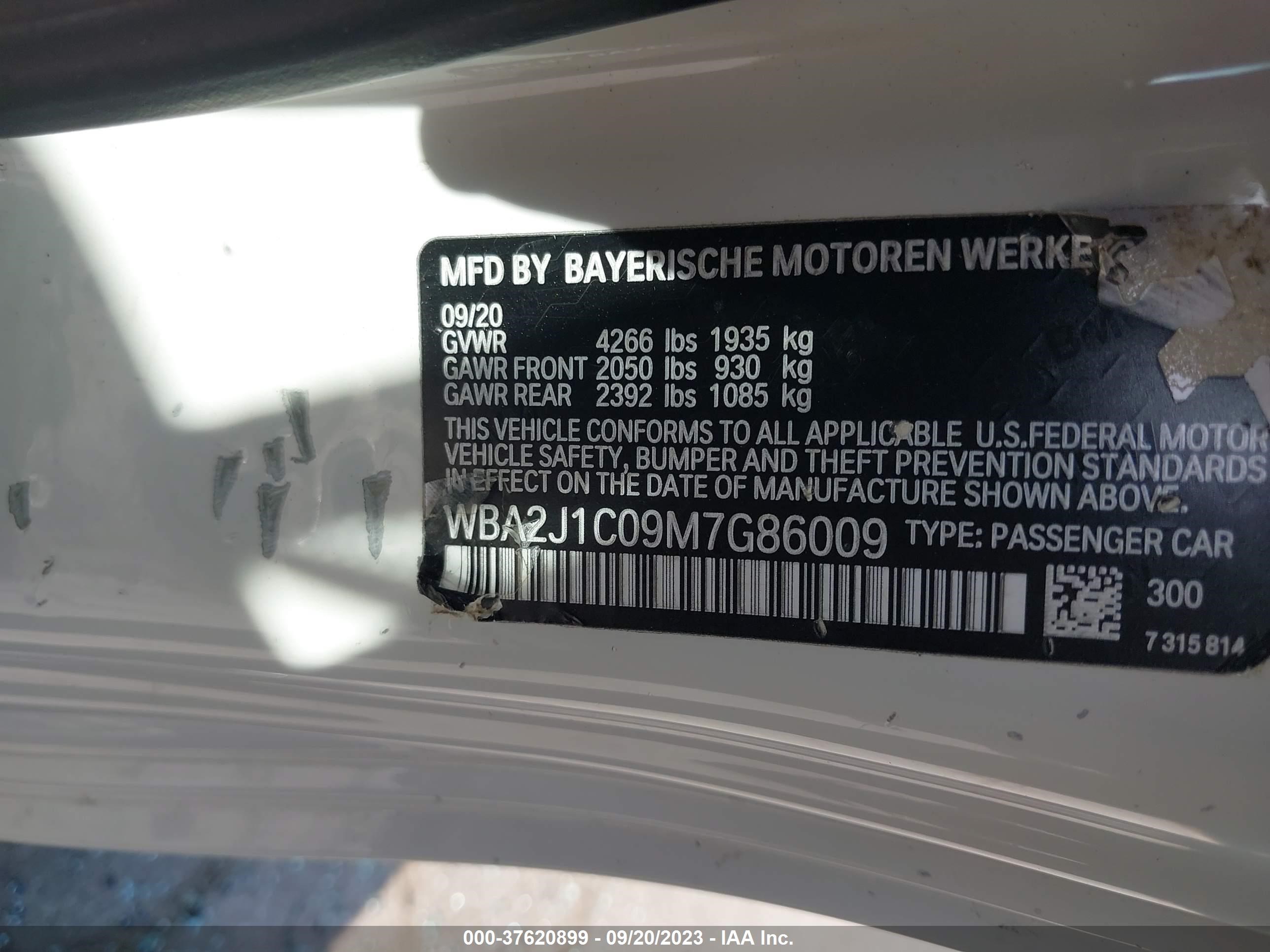 Photo 8 VIN: WBA2J1C09M7G86009 - BMW 2ER 