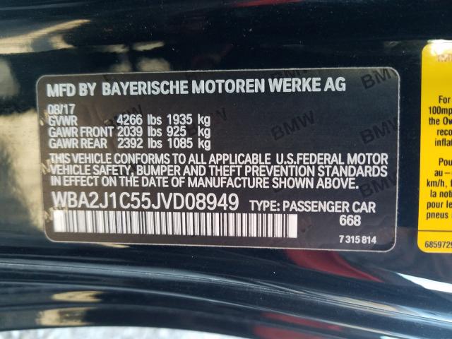 Photo 9 VIN: WBA2J1C55JVD08949 - BMW 230I 