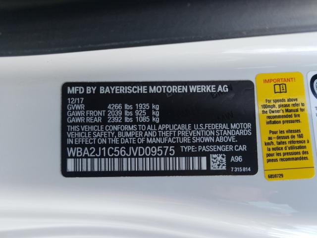 Photo 9 VIN: WBA2J1C56JVD09575 - BMW 230I 