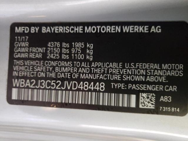 Photo 9 VIN: WBA2J3C52JVD48448 - BMW 230XI 