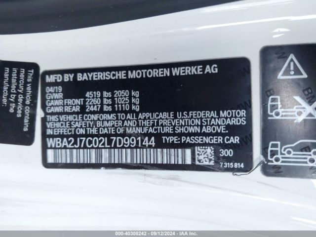 Photo 8 VIN: WBA2J7C02L7D99144 - BMW M240I 