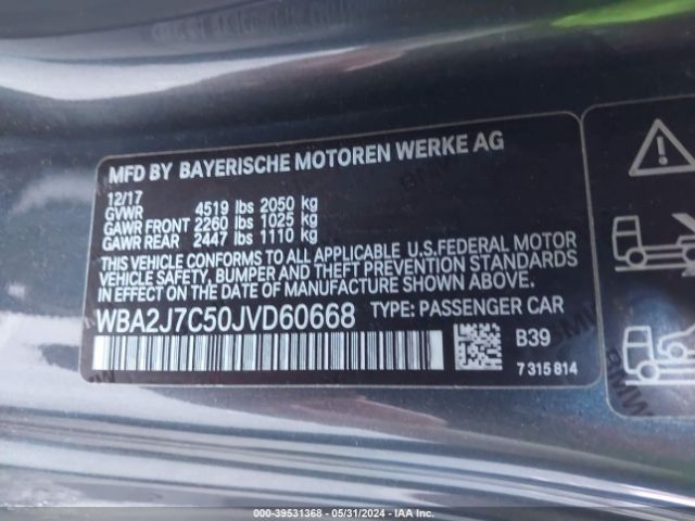 Photo 8 VIN: WBA2J7C50JVD60668 - BMW M240I 