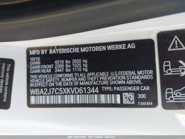 Photo 8 VIN: WBA2J7C5XKVD61344 - BMW M240I 