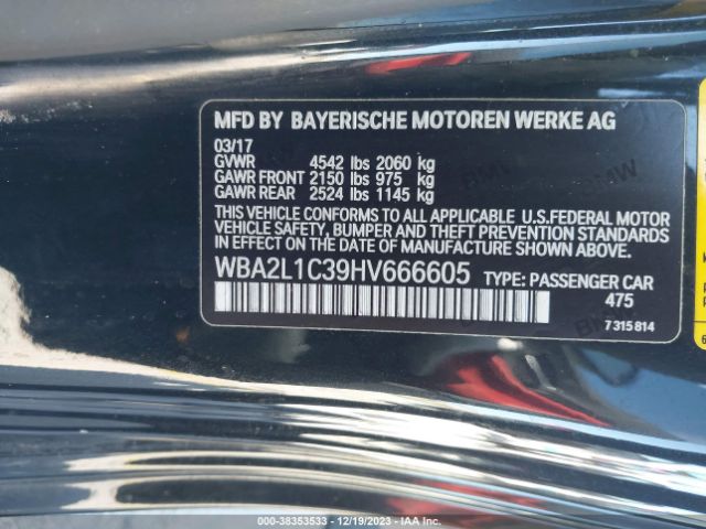 Photo 8 VIN: WBA2L1C39HV666605 - BMW M240I 