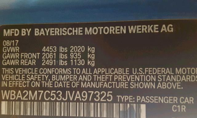 Photo 9 VIN: WBA2M7C53JVA97325 - BMW 230I 