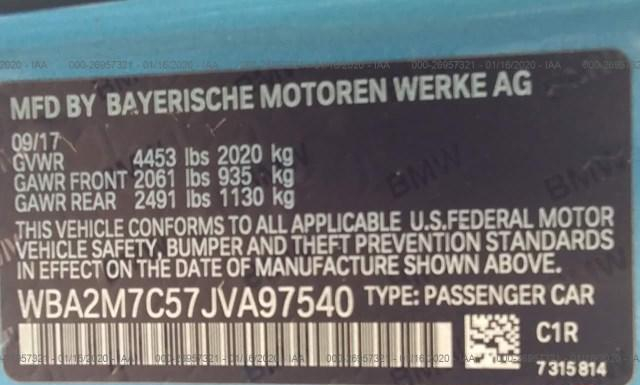 Photo 8 VIN: WBA2M7C57JVA97540 - BMW 230I 