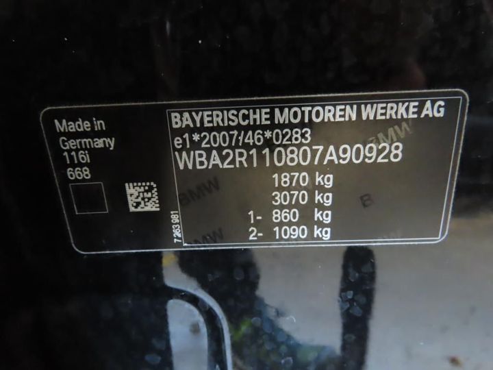 Photo 14 VIN: WBA2R110807A90928 - BMW 1 