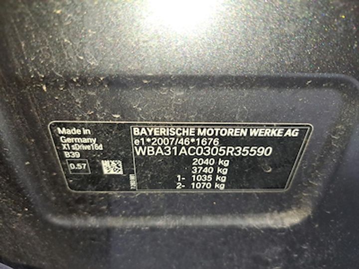 Photo 10 VIN: WBA31AC0305R35590 - BMW X1 DIESEL - 2019 