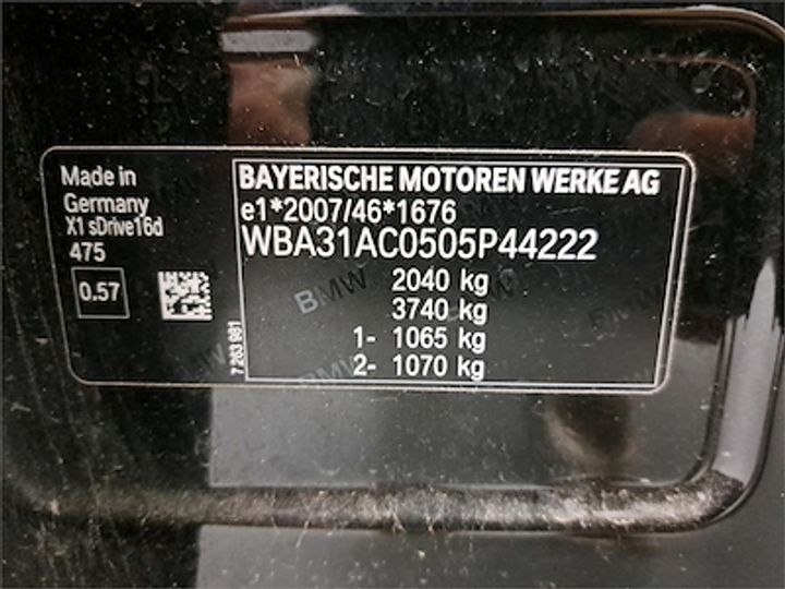 Photo 6 VIN: WBA31AC0505P44222 - BMW X1 DIESEL - 2019 