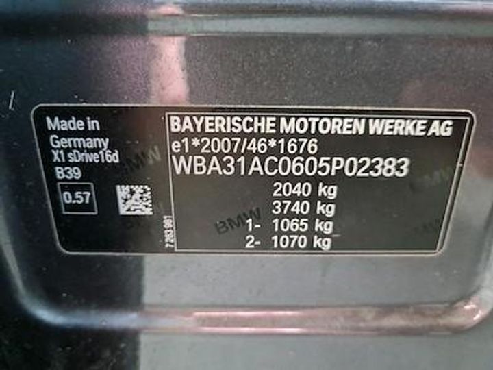 Photo 12 VIN: WBA31AC0605P02383 - BMW X1 DIESEL - 2019 