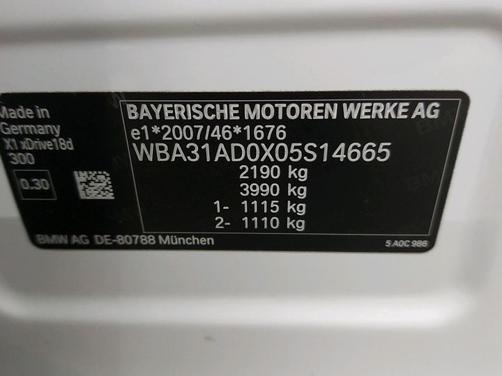 Photo 5 VIN: WBA31AD0X05S14665 - BMW X1 