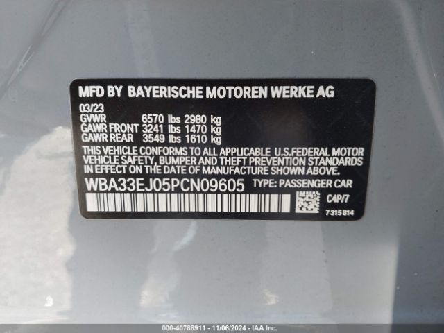 Photo 8 VIN: WBA33EJ05PCN09605 - BMW 760I 