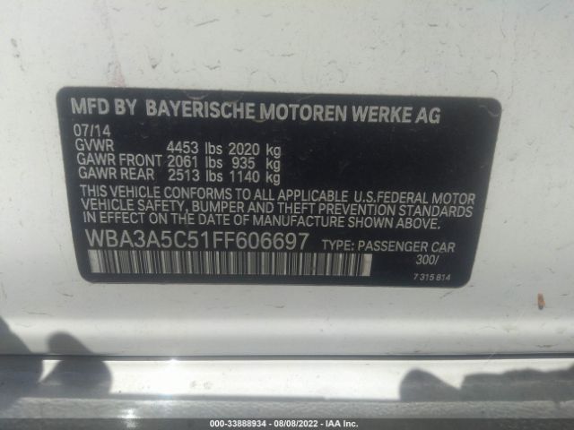 Photo 8 VIN: WBA3A5C51FF606697 - BMW 3 SERIES 