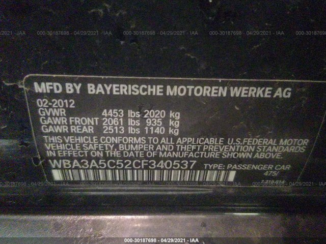 Photo 8 VIN: WBA3A5C52CF340537 - BMW 3 