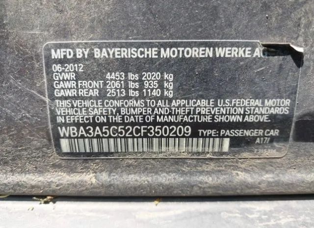 Photo 8 VIN: WBA3A5C52CF350209 - BMW 328I 