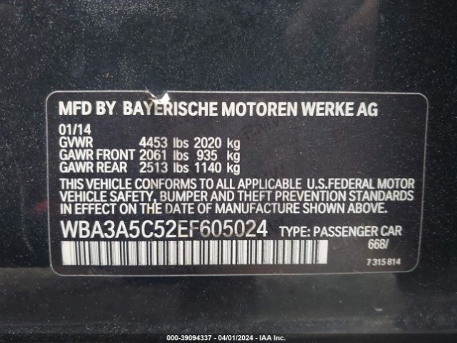 Photo 8 VIN: WBA3A5C52EF605024 - BMW 328I 