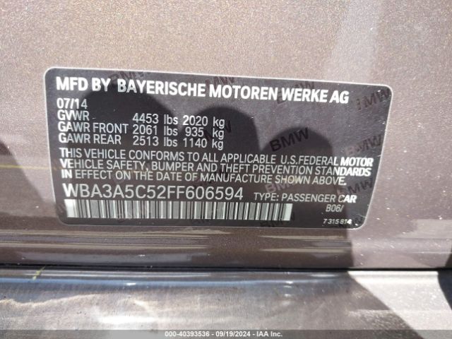 Photo 8 VIN: WBA3A5C52FF606594 - BMW 328I 