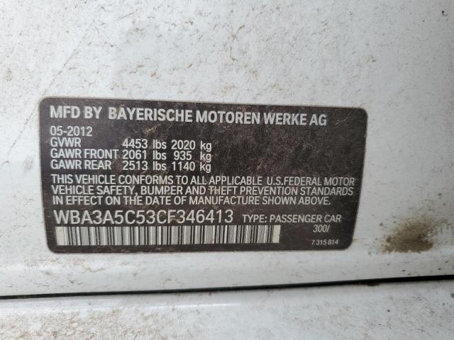 Photo 12 VIN: WBA3A5C53CF346413 - BMW 3 SERIES 