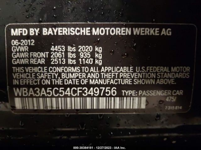 Photo 8 VIN: WBA3A5C54CF349756 - BMW 328I 