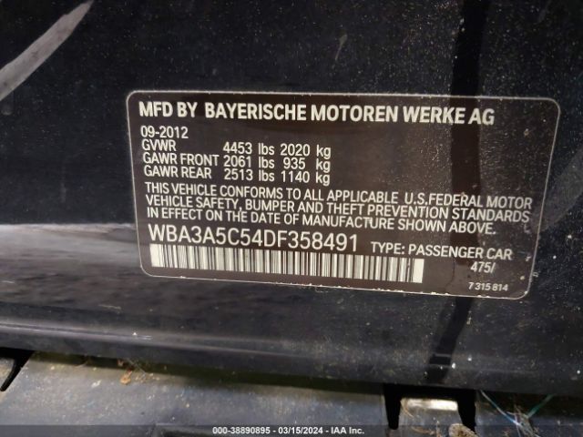 Photo 8 VIN: WBA3A5C54DF358491 - BMW 328I 