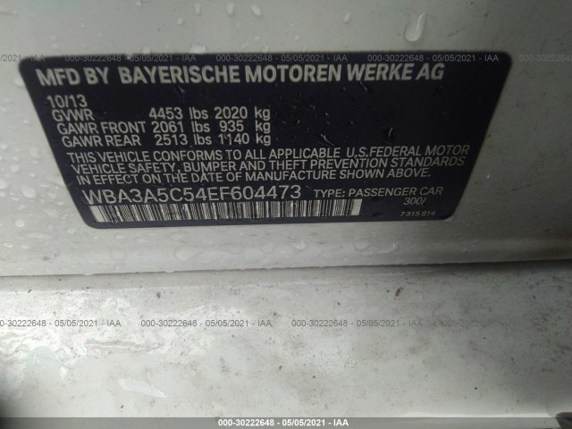 Photo 8 VIN: WBA3A5C54EF604473 - BMW 328I 