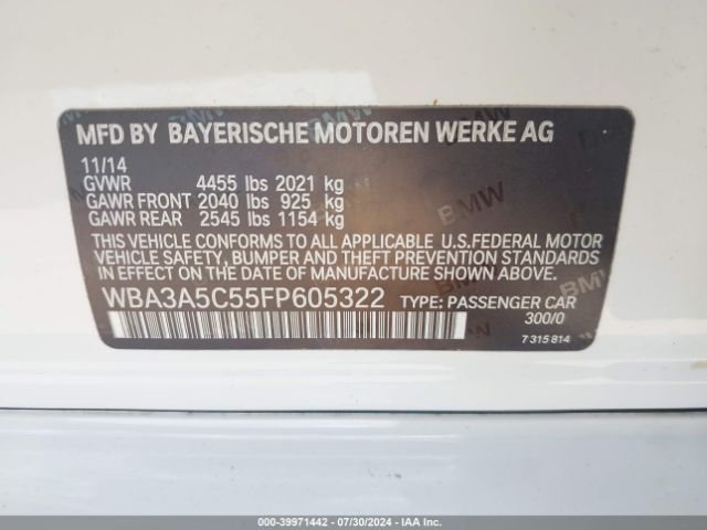 Photo 8 VIN: WBA3A5C55FP605322 - BMW 328I 