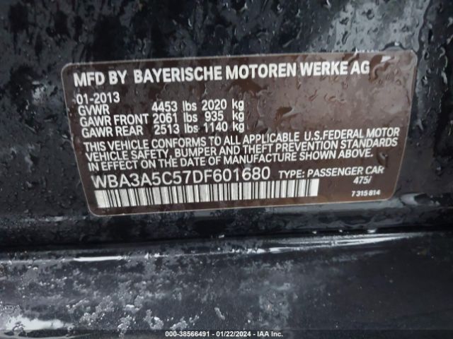 Photo 8 VIN: WBA3A5C57DF601680 - BMW 328I 