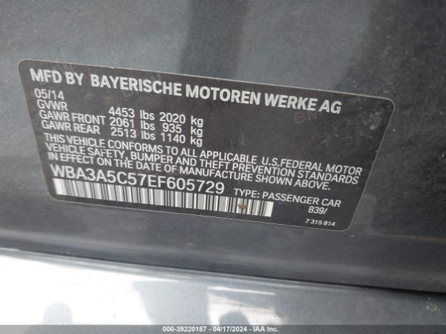 Photo 8 VIN: WBA3A5C57EF605729 - BMW 328I 