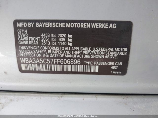 Photo 8 VIN: WBA3A5C57FF606896 - BMW 328I 