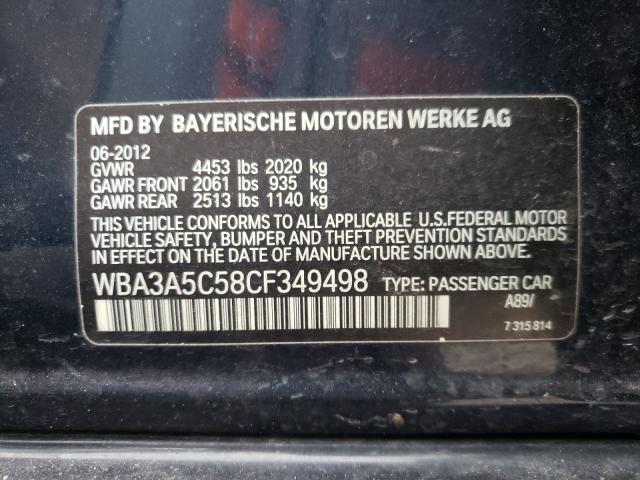 Photo 9 VIN: WBA3A5C58CF349498 - BMW 328I 