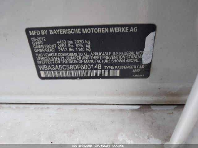 Photo 8 VIN: WBA3A5C58DF600148 - BMW 328I 