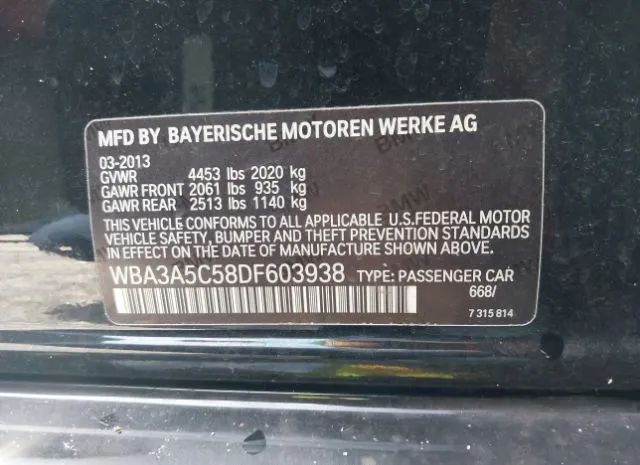 Photo 8 VIN: WBA3A5C58DF603938 - BMW 3ER 